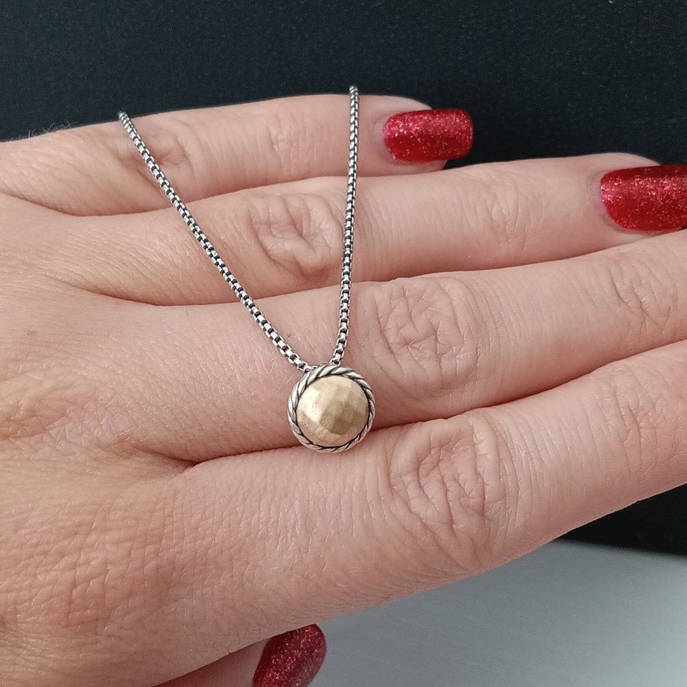 David Yurman Sterling Silver Chatelaine Necklace with 18k Yellow Gold
